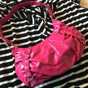 Pink Faux Leather Purse